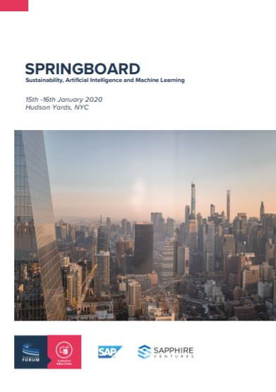 E2E SpringBoard Executive Summary – Sustainability, Artificial Intelligence and Machine Learning